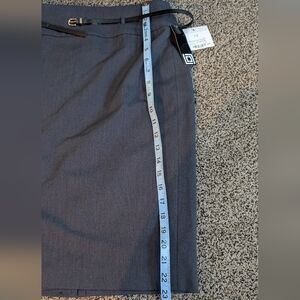 Liz Claiborne Dark Gray Skirt with Belt